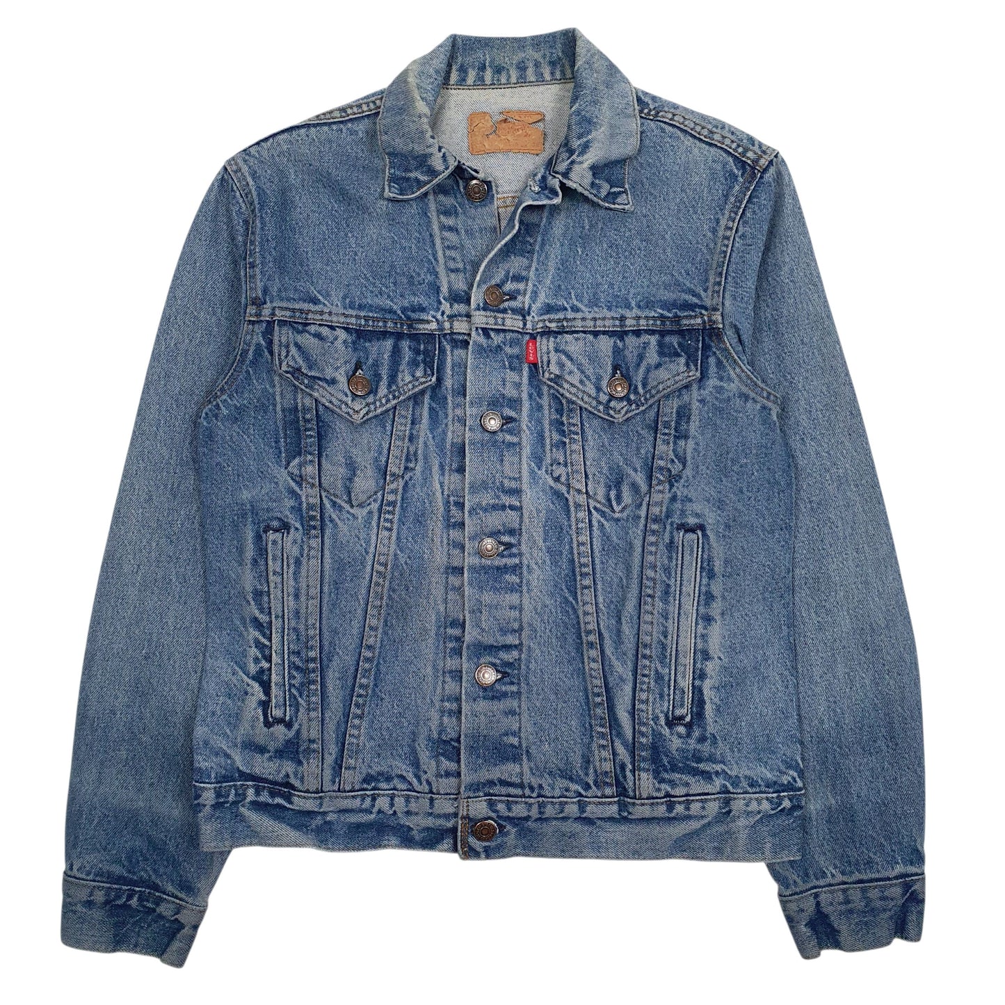 Mens Blue Levis Type 3 Vintage 80s  Coat