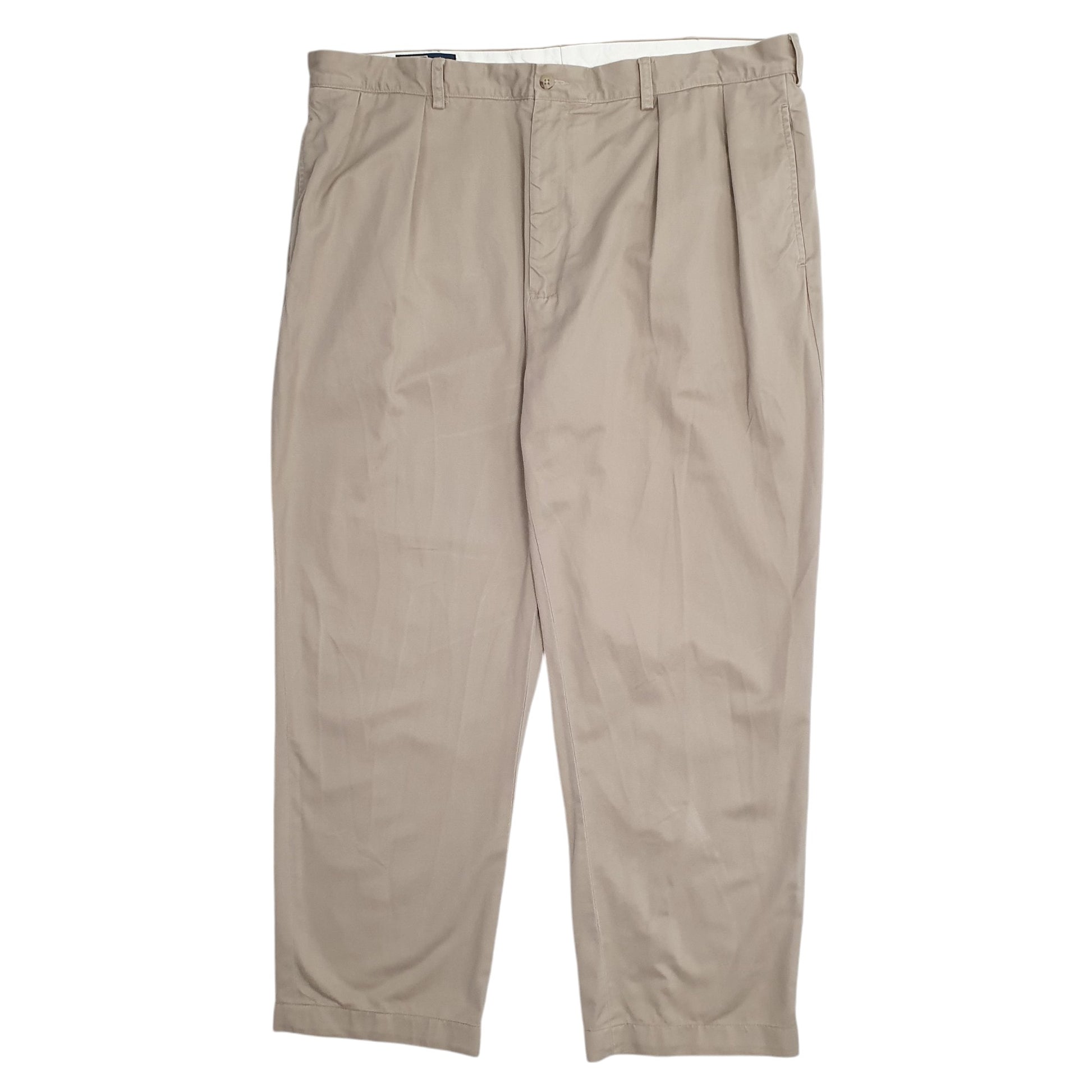 Mens Beige Polo Ralph Lauren Double Pleated Chino Trousers