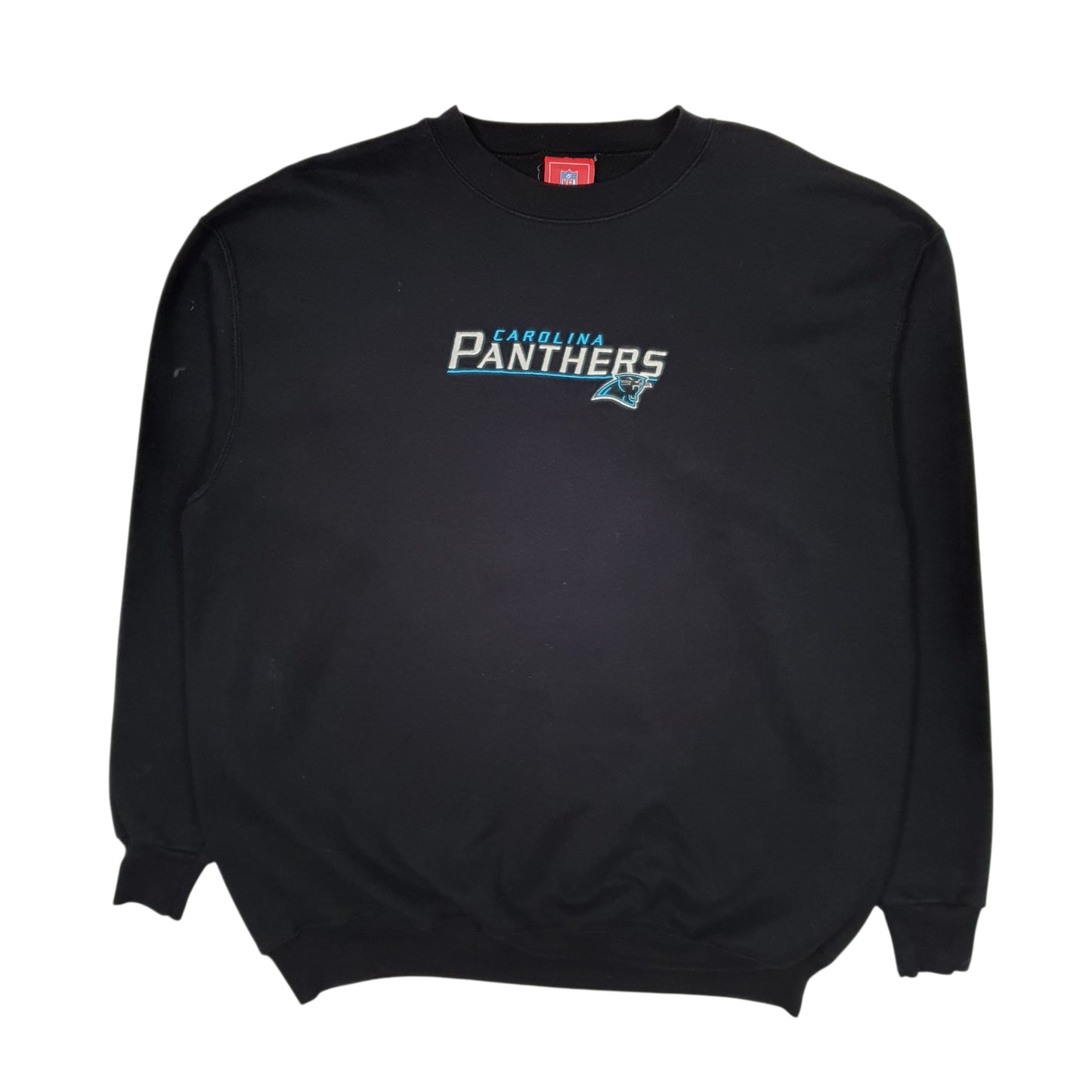 Mens Black NFL Carolina Panthers Crewneck Jumper