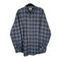 Mens Blue L.L.Bean Thick Flannel Plaid Long Sleeve Shirt