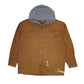 Mens Brown Wrangler Chore Hoodie Lightweight  Coat
