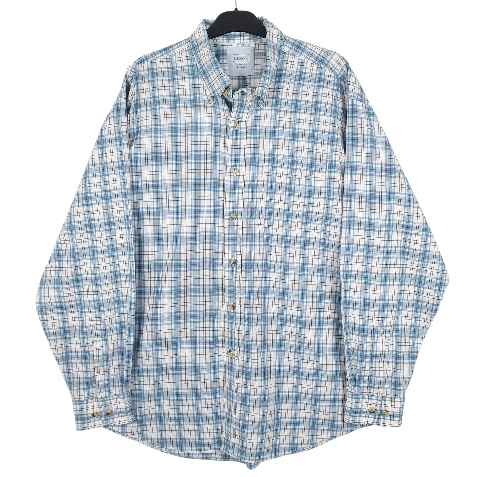 Mens Blue L.L.Bean  Long Sleeve Shirt