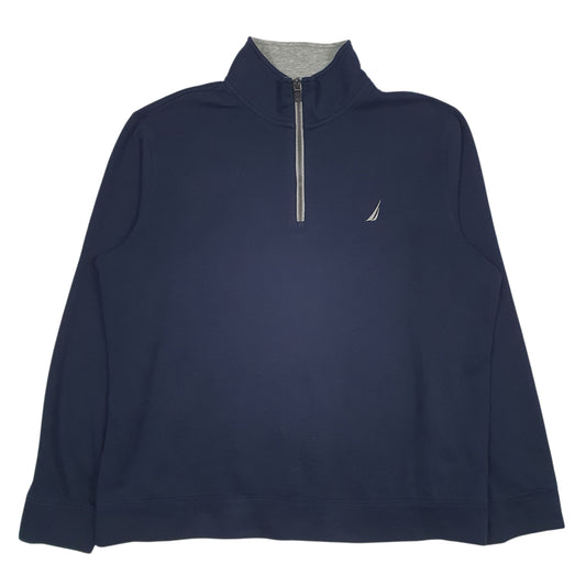 Mens Navy Nautica  Quarter Zip Jumper