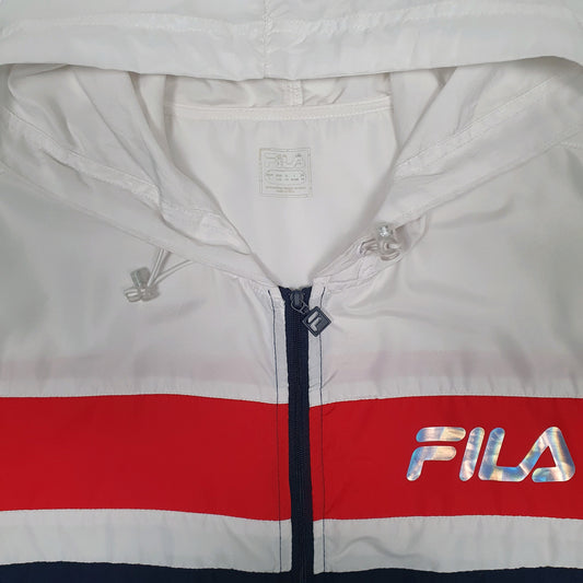 Mens White Fila Lightweight  Coat