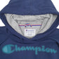 Mens Navy Champion Spellout Hoodie Jumper