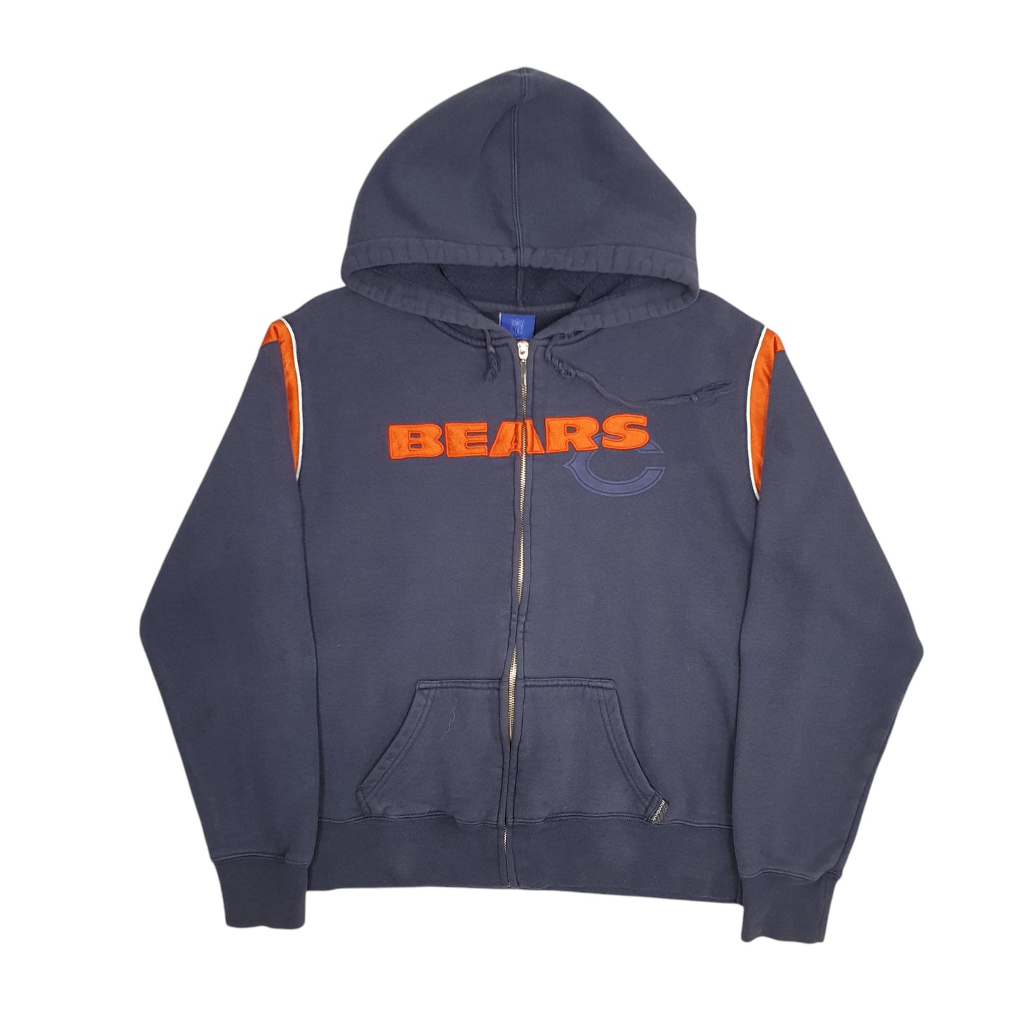 Womens Navy Reebok NFL Hoodie Chicago Bears Full Zip Jumper