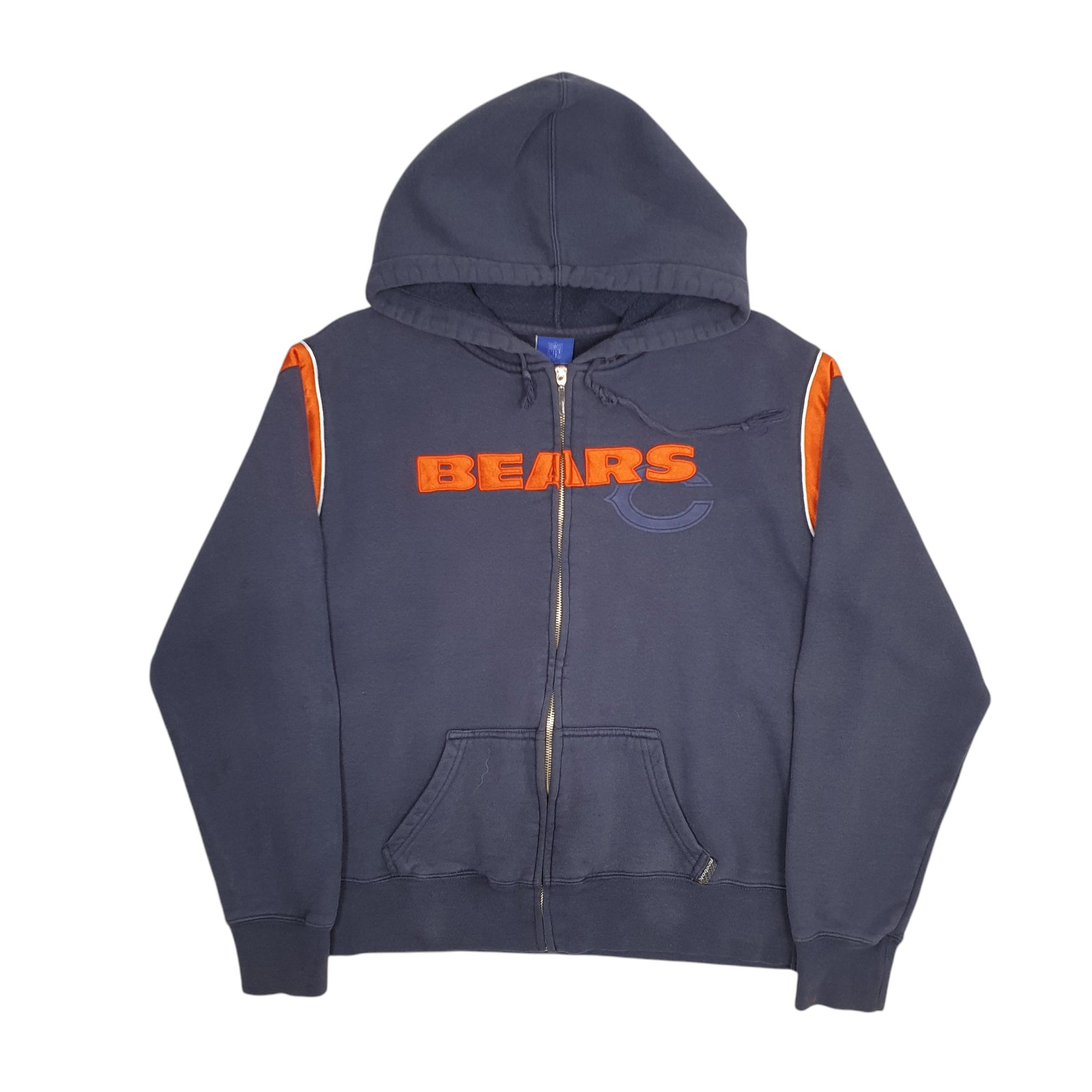 Womens Navy Reebok NFL Hoodie Chicago Bears Full Zip Jumper