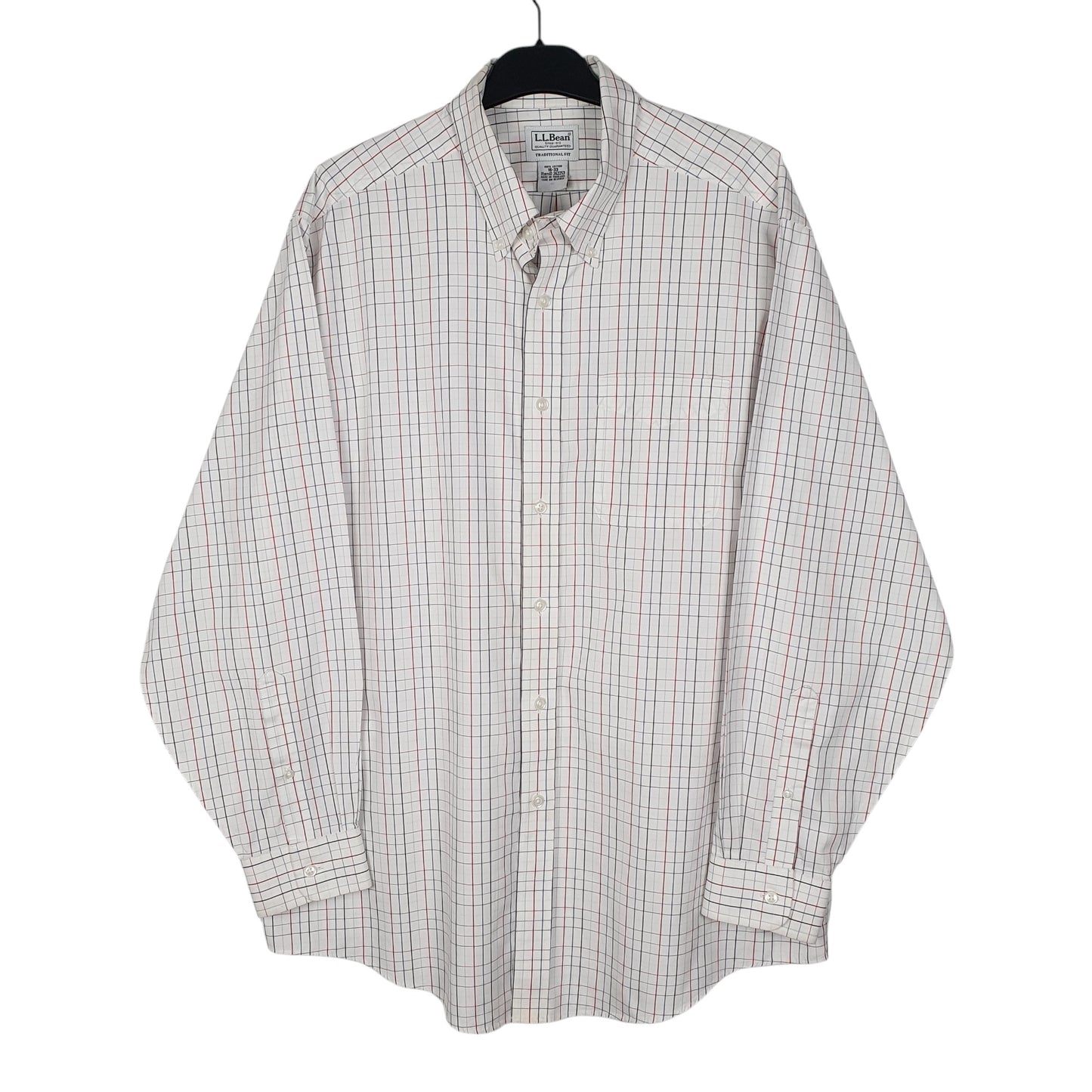 Mens White L.L.Bean  Long Sleeve Shirt