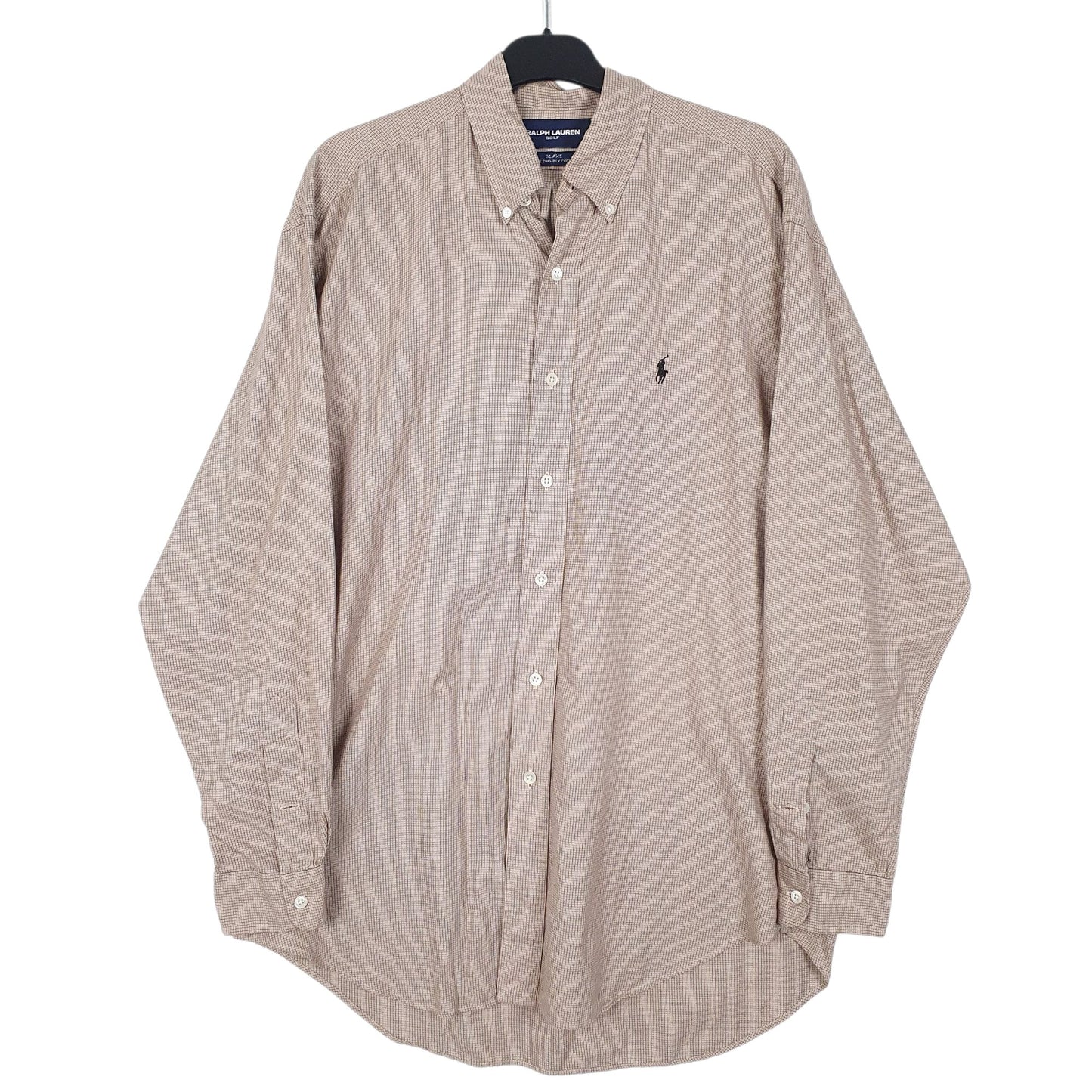 Mens Brown Ralph Lauren Golf Long Sleeve Shirt
