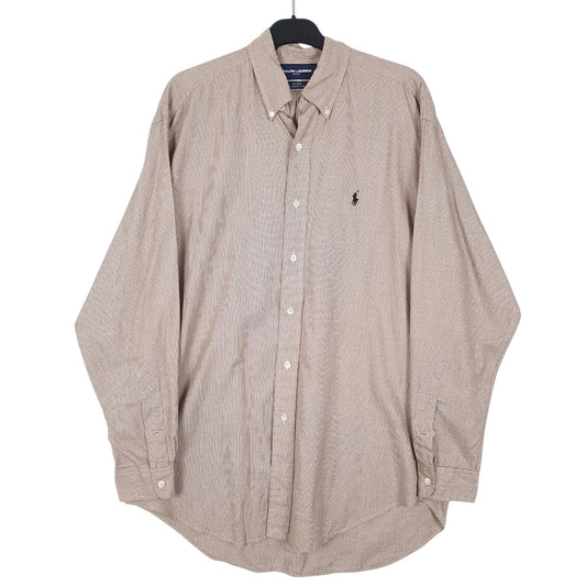 Mens Brown Ralph Lauren Golf Long Sleeve Shirt