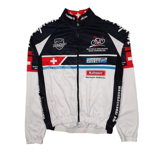 Mens White Cube Cycling Jersey Long Sleeve T Shirt