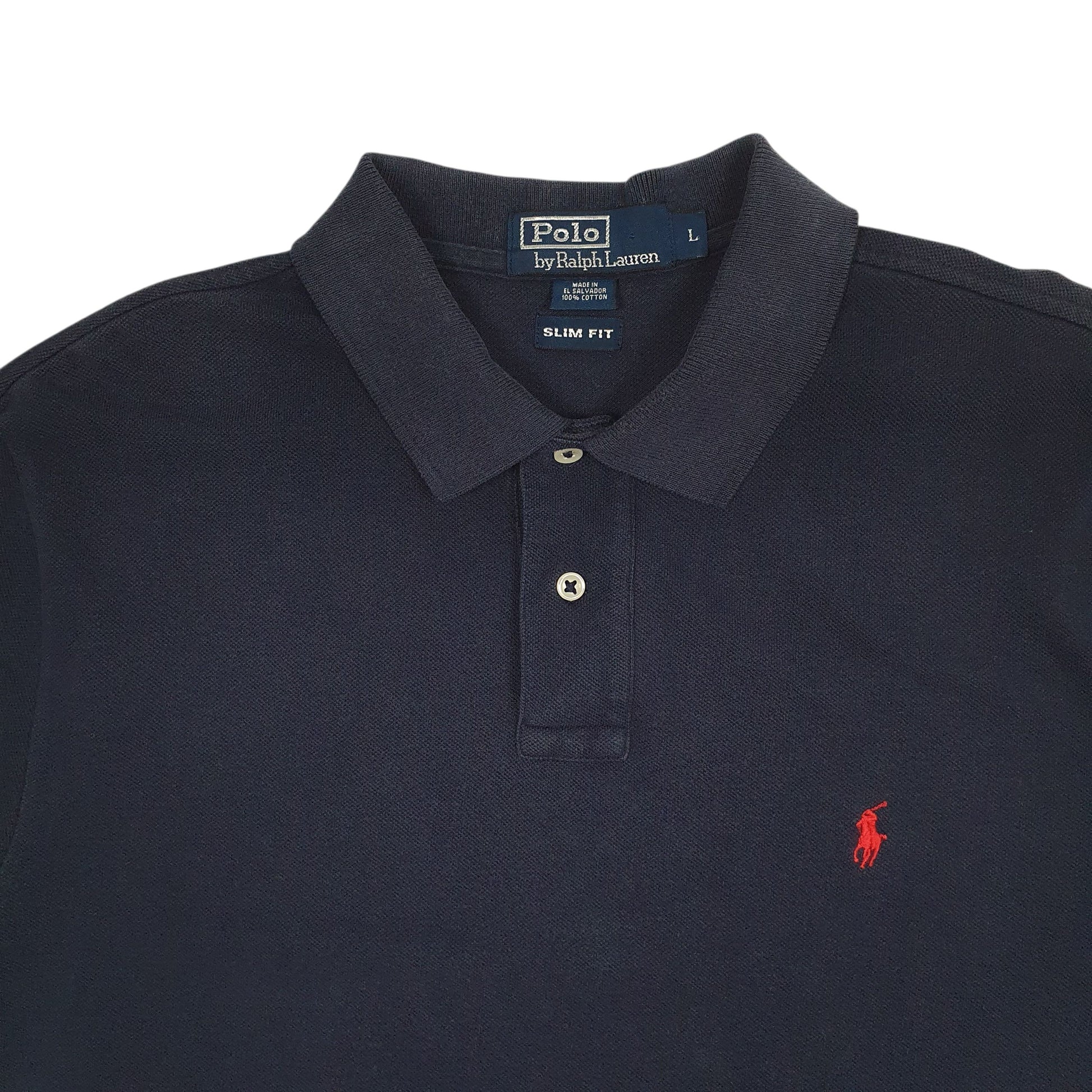 Mens Navy Polo Ralph Lauren Slim Fit  Polo Shirt