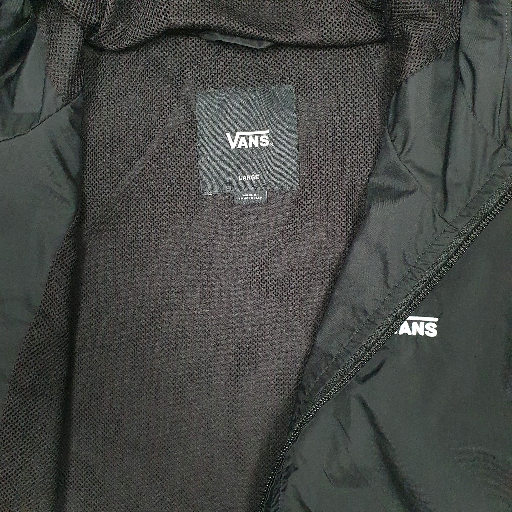 Mens Black Vans Hoodie  Coat