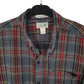 Mens Grey L.L.Bean Thick Plaid Chamois  Shirt