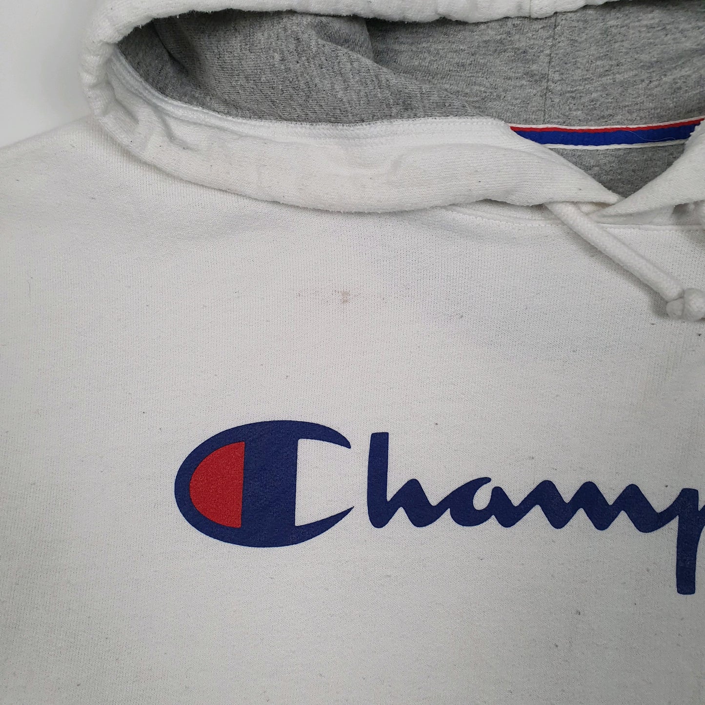 Mens White Champion  Hoodie Jumper