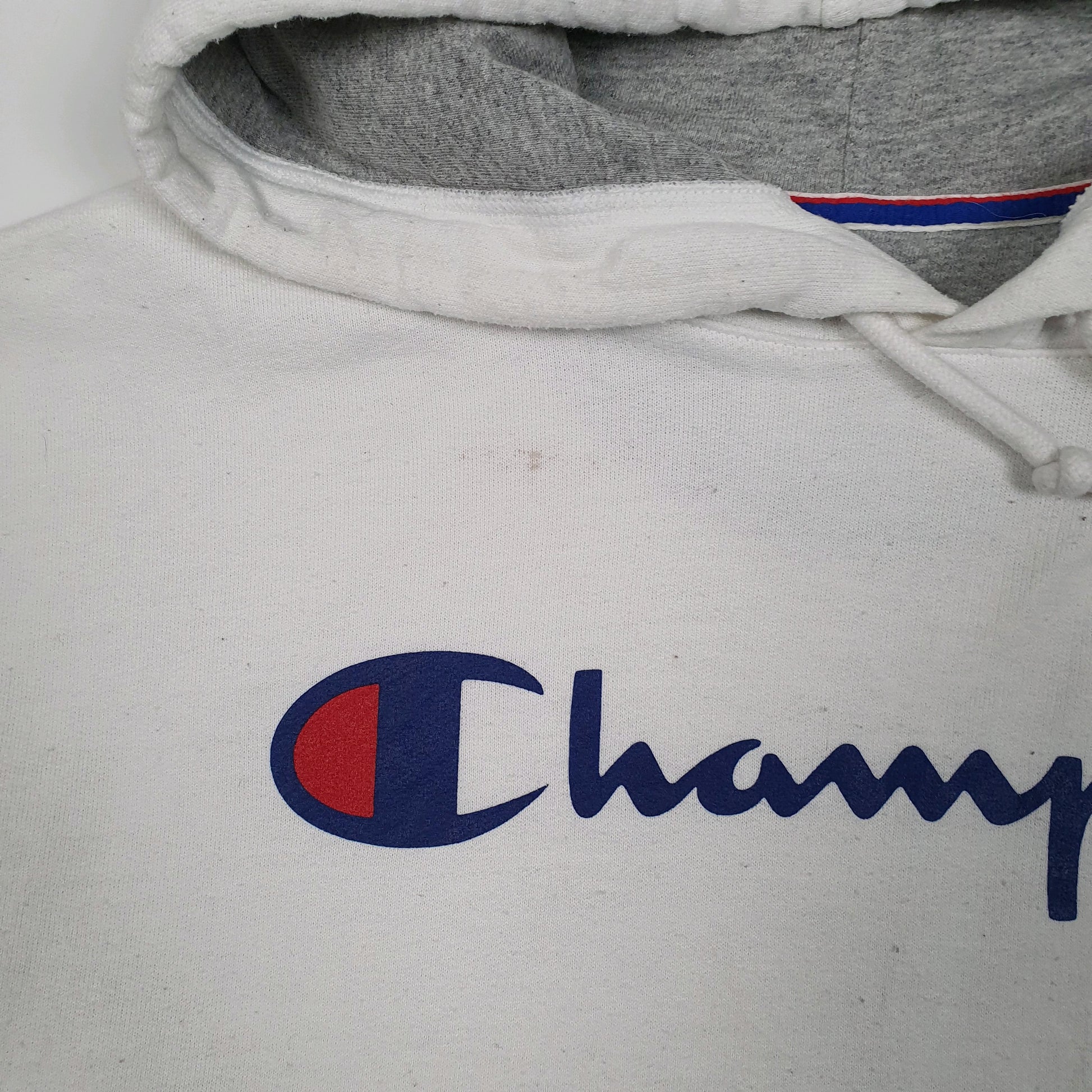 Mens White Champion  Hoodie Jumper