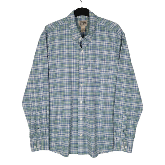 Mens Blue L.L.Bean Canvas Long Sleeve Shirt