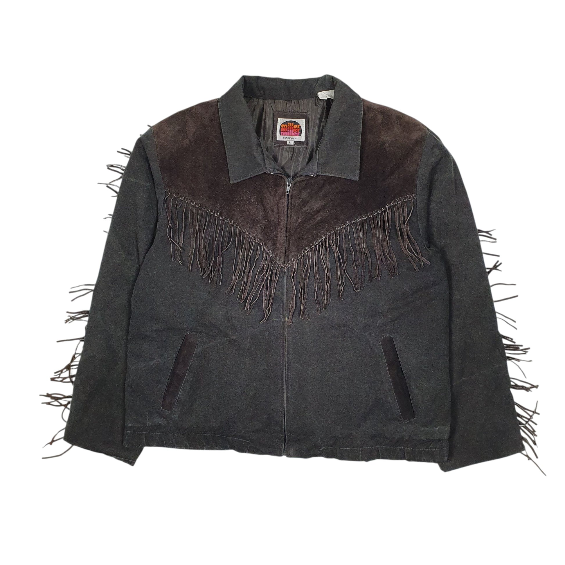 Mens Grey Miller Outerwear Cowboy Western Vintage 80s 90s  Coat