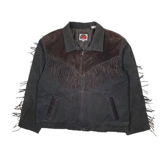 Mens Grey Miller Outerwear Cowboy Western Vintage 80s 90s  Coat