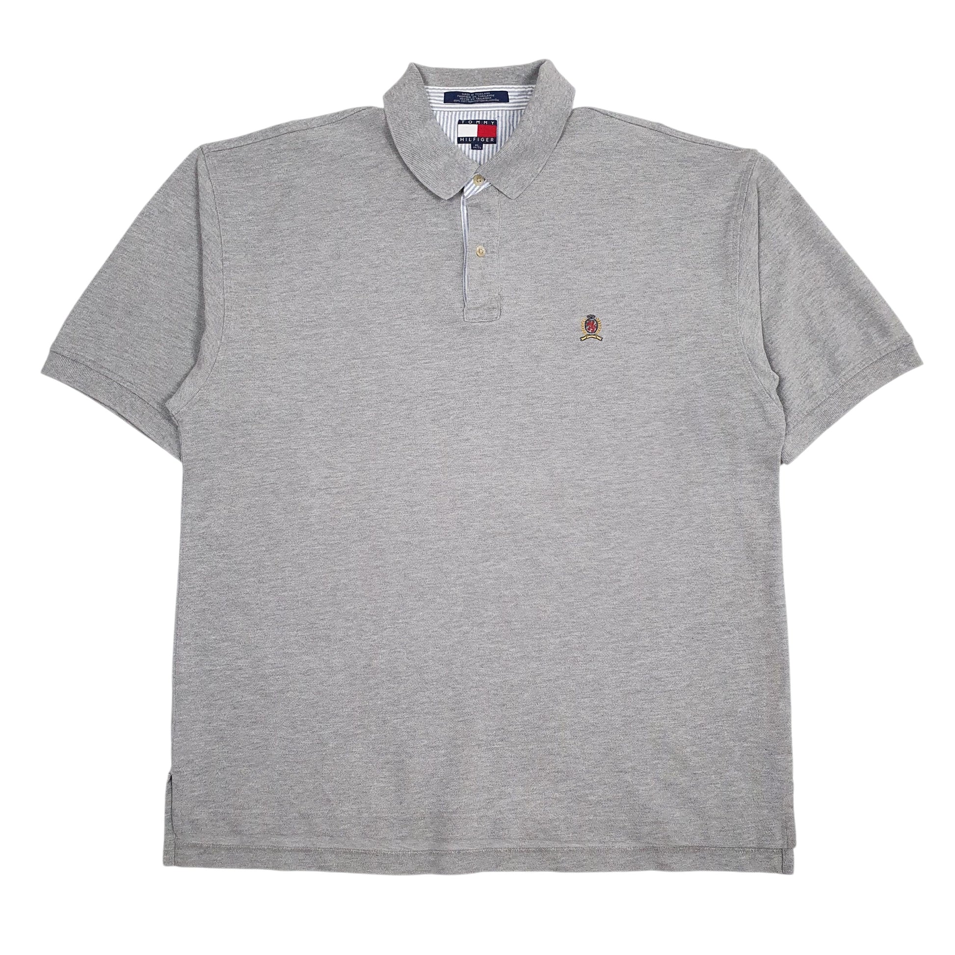 Mens Grey Tommy Hilfiger  Short Sleeve Polo Shirt