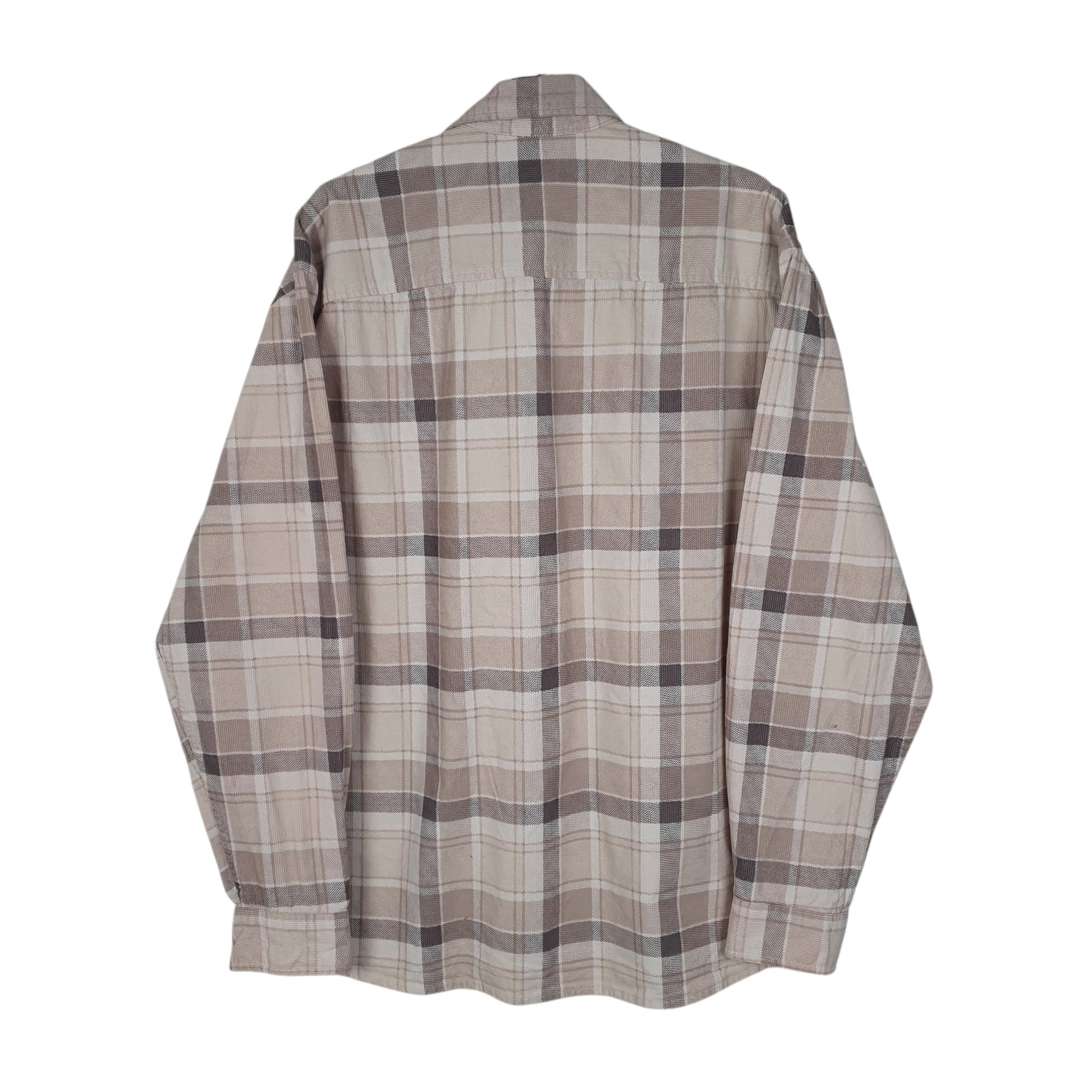 Mens Cream H&M Corduroy  Shirt