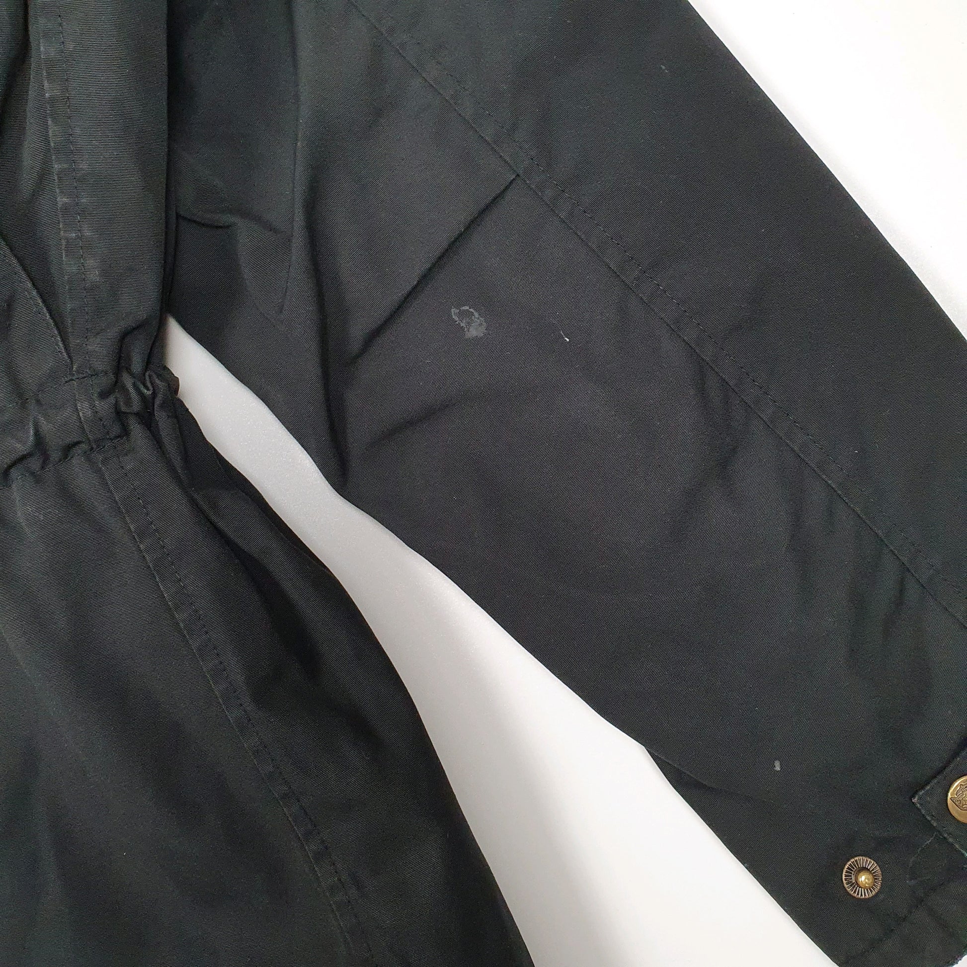 Womens Black Fjallraven Fleece Lined Parka  Coat