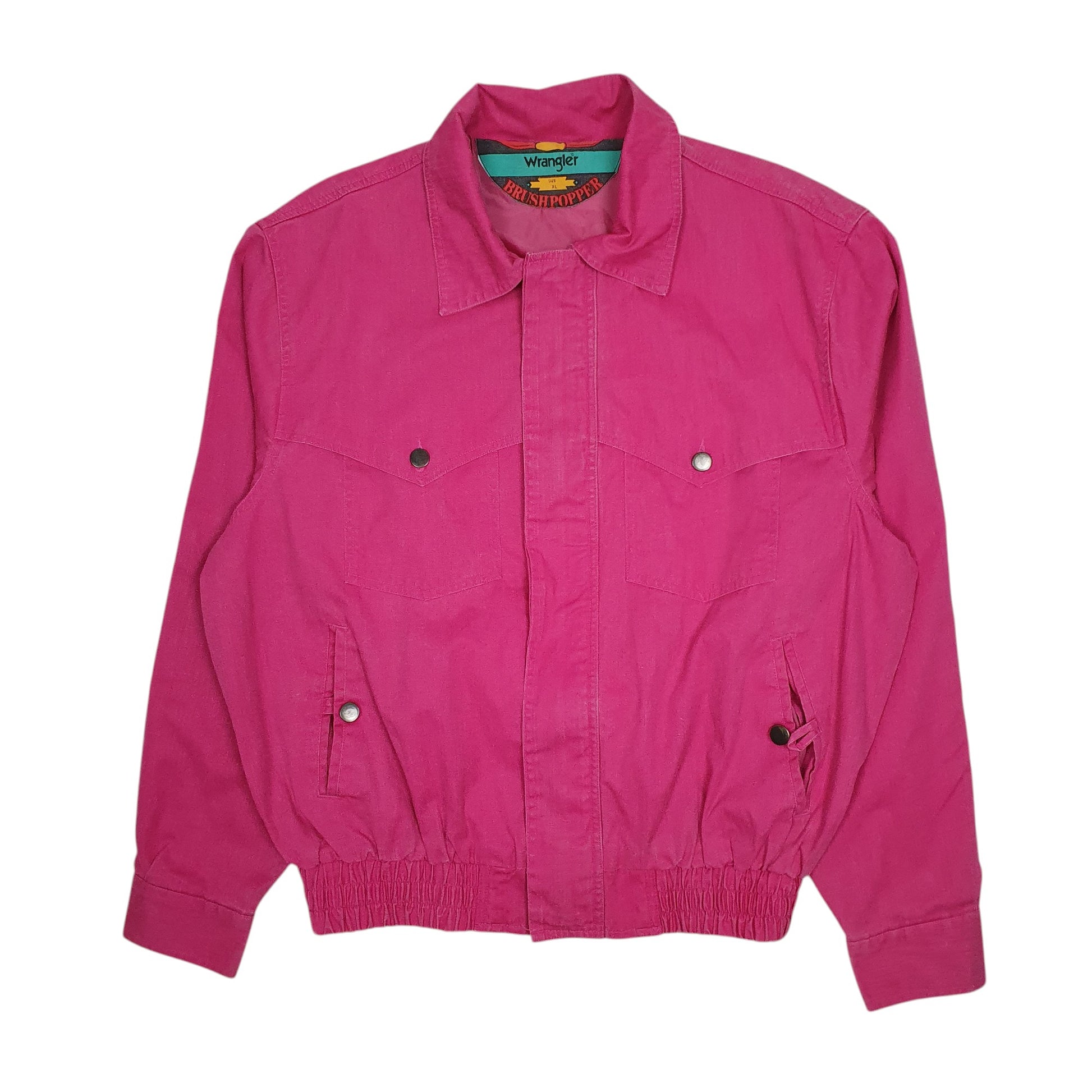 Mens Pink Wrangler Vintage 90s Brushpopper  Coat