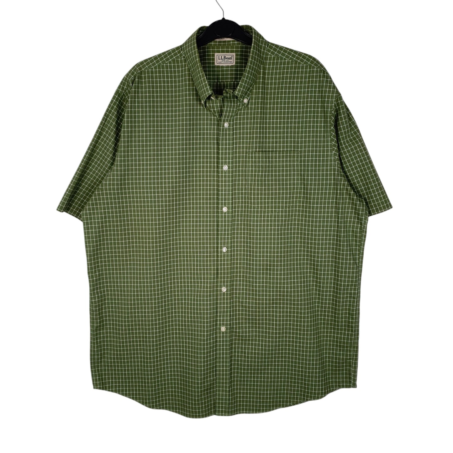Mens Green L.L.Bean  Short Sleeve Shirt