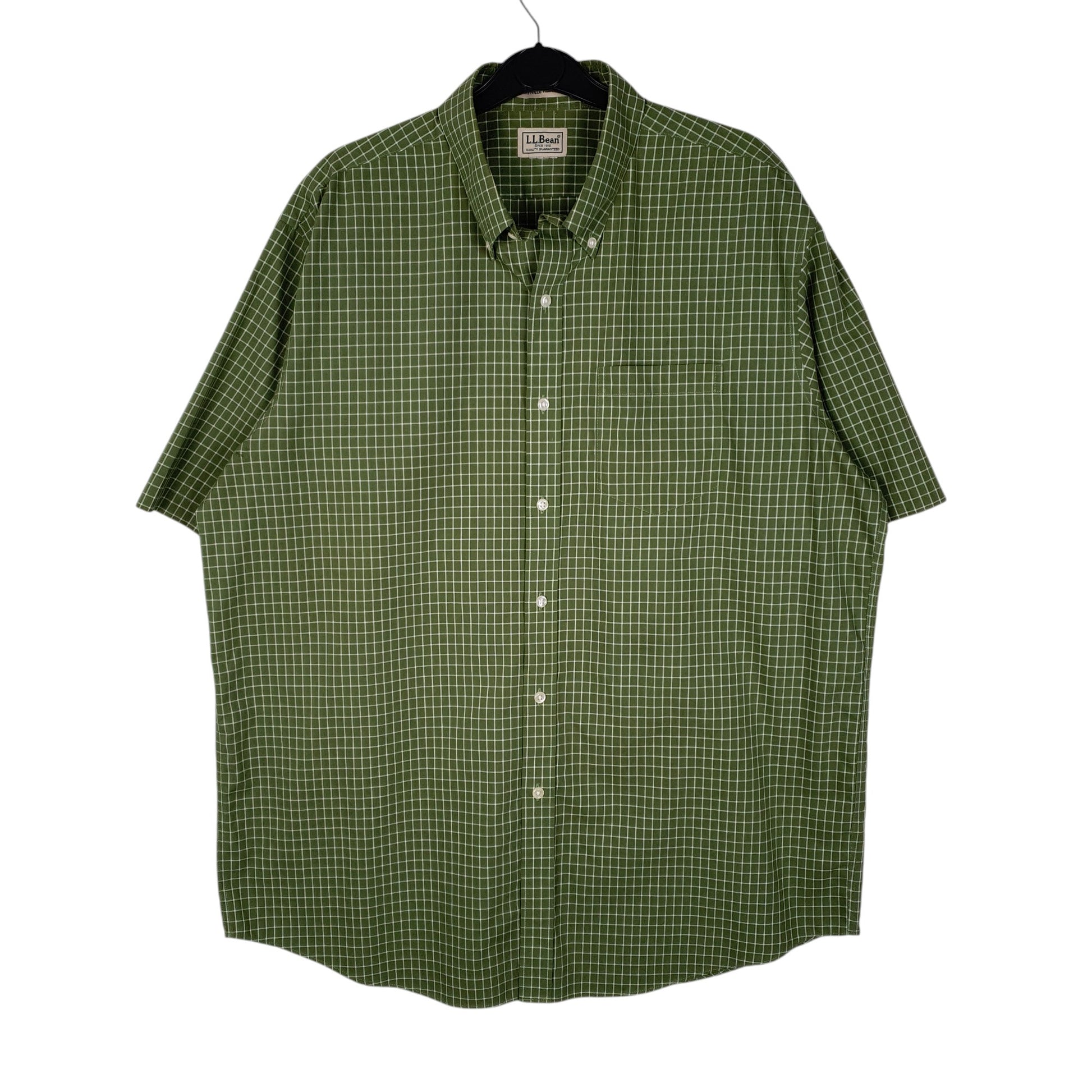 Mens Green L.L.Bean  Short Sleeve Shirt