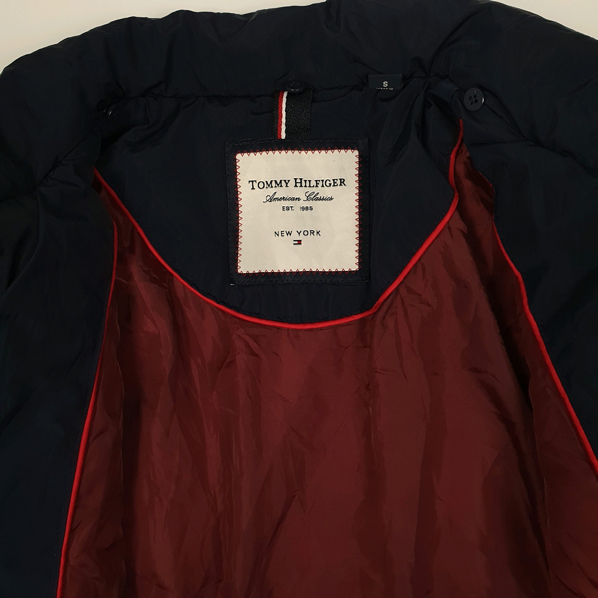 Womens Navy Tommy Hilfiger Mid Length Hoodie Coat