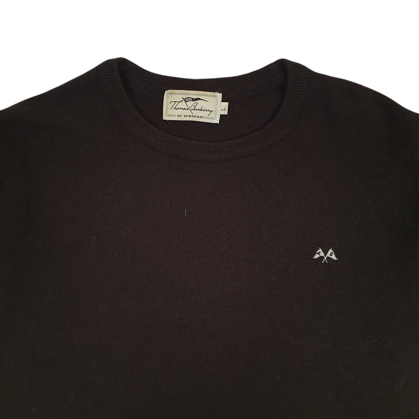 Mens Brown Burberry  Crewneck Jumper