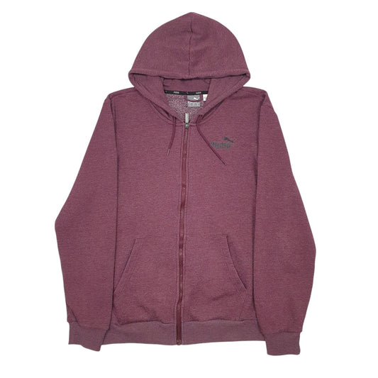 Mens Burgundy Puma  Full Zip Jumper