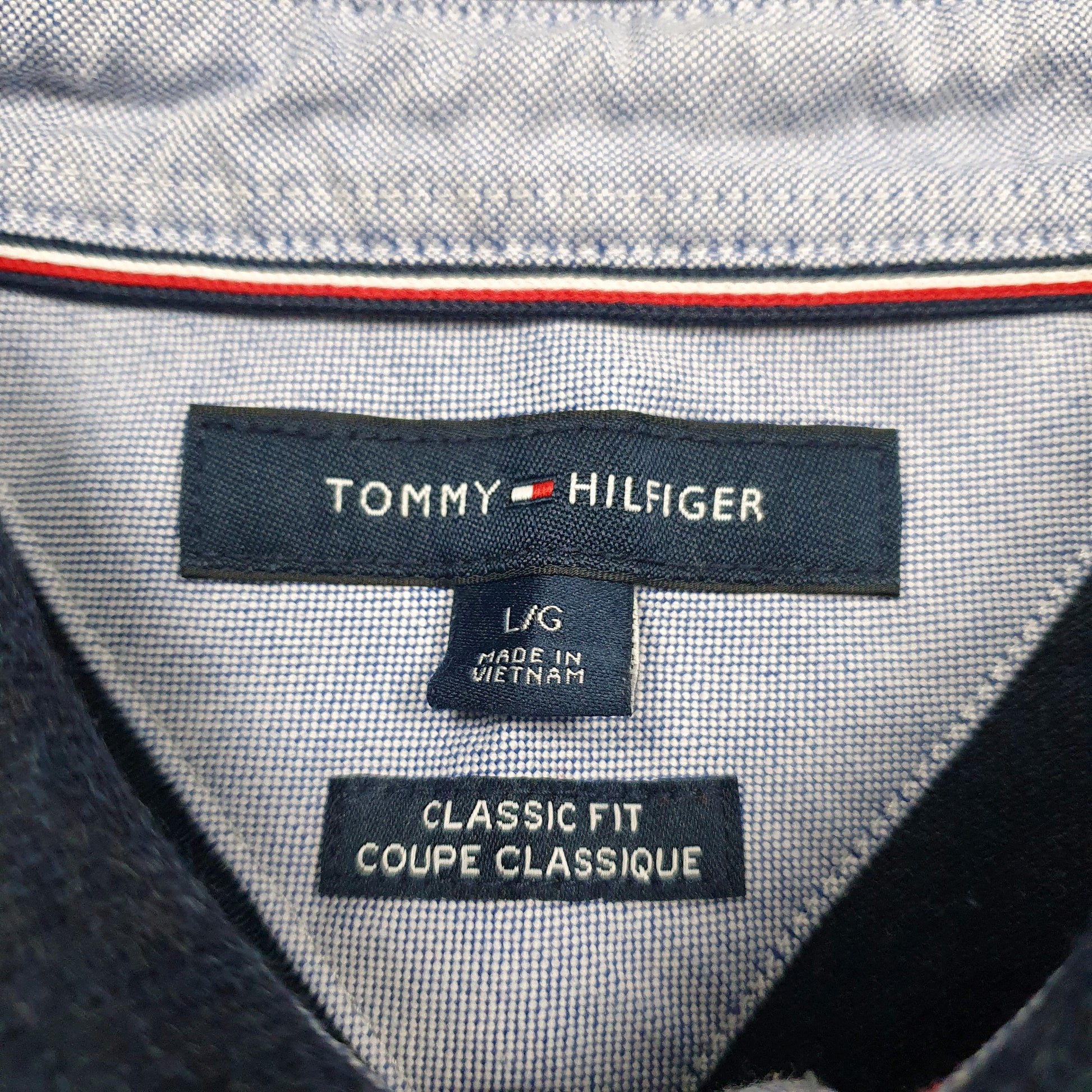 Mens Navy Tommy Hilfiger  Hoodie Polo Shirt