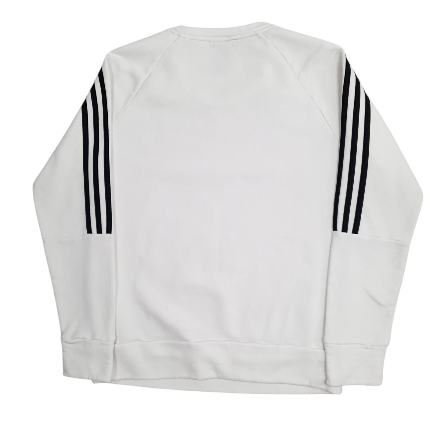 Womens White Adidas  Crewneck Jumper