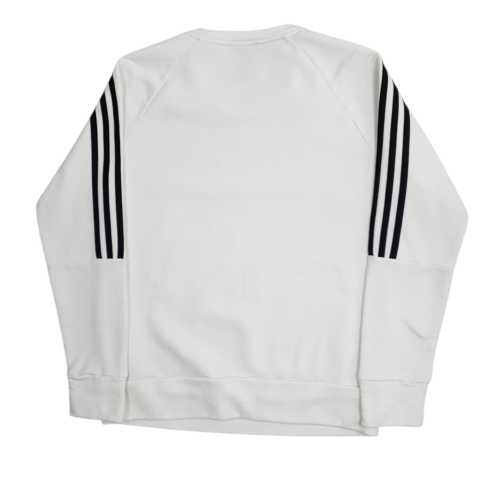 Womens White Adidas  Crewneck Jumper