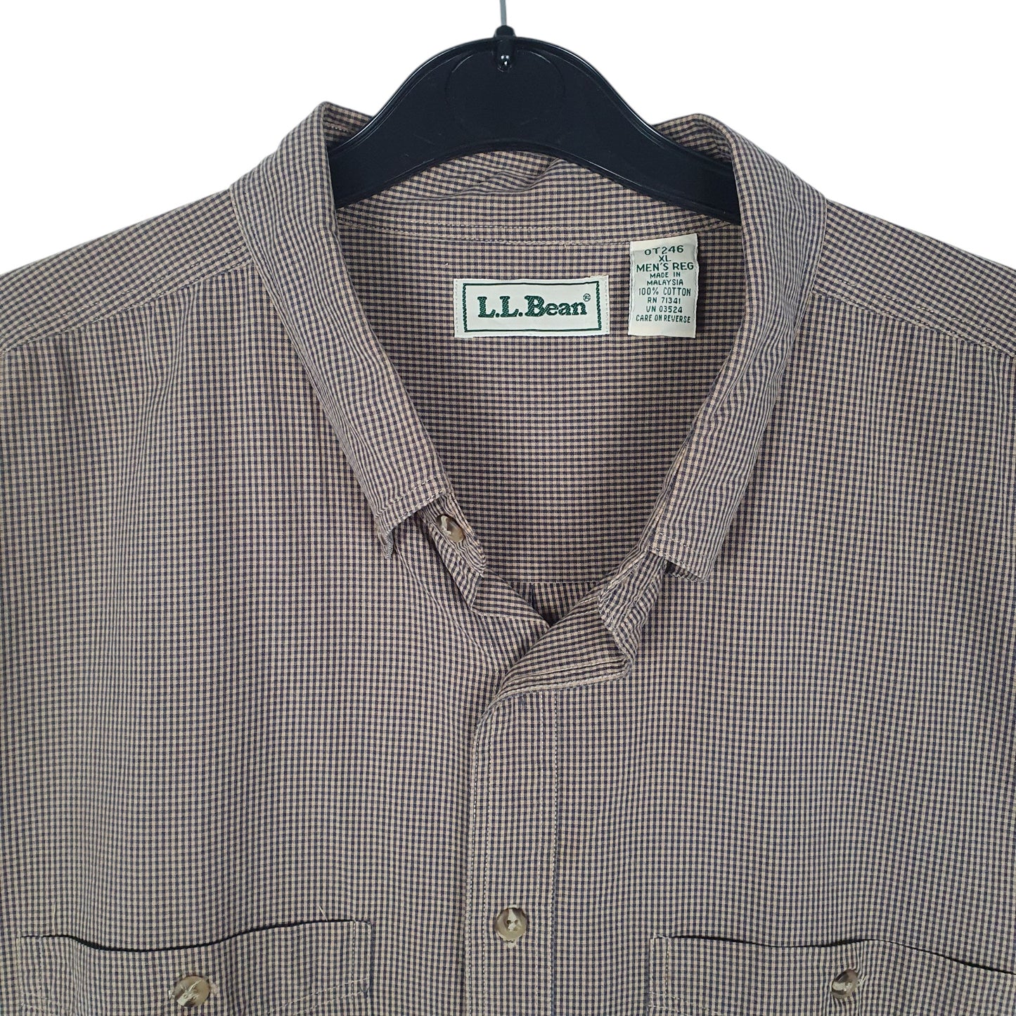 Mens Brown L.L.Bean Vintage 00s  Shirt