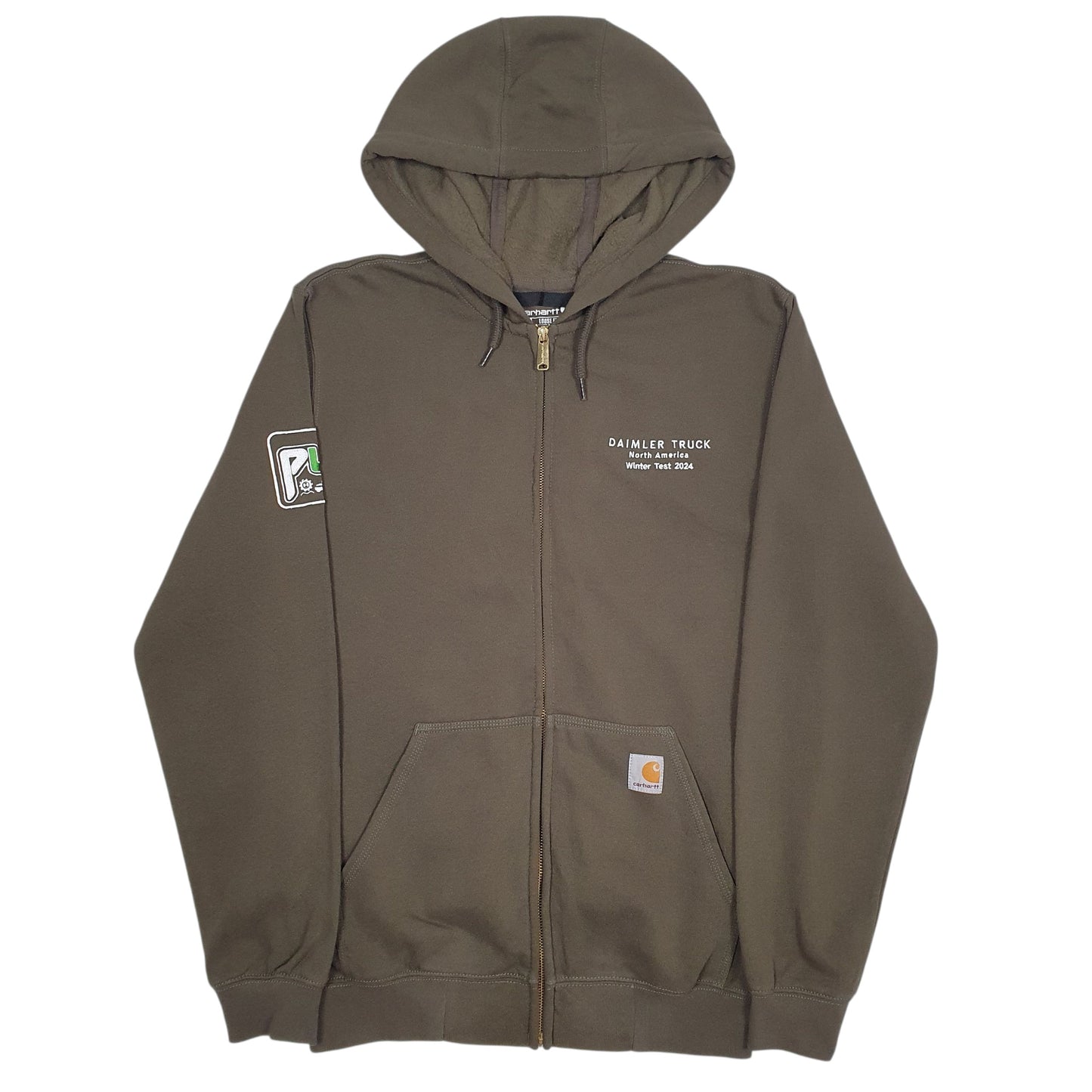 Mens Green Carhartt  Full Zip Jumper