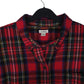 Womens Red L.L.Bean Scotch Plaid Flannel  Shirt