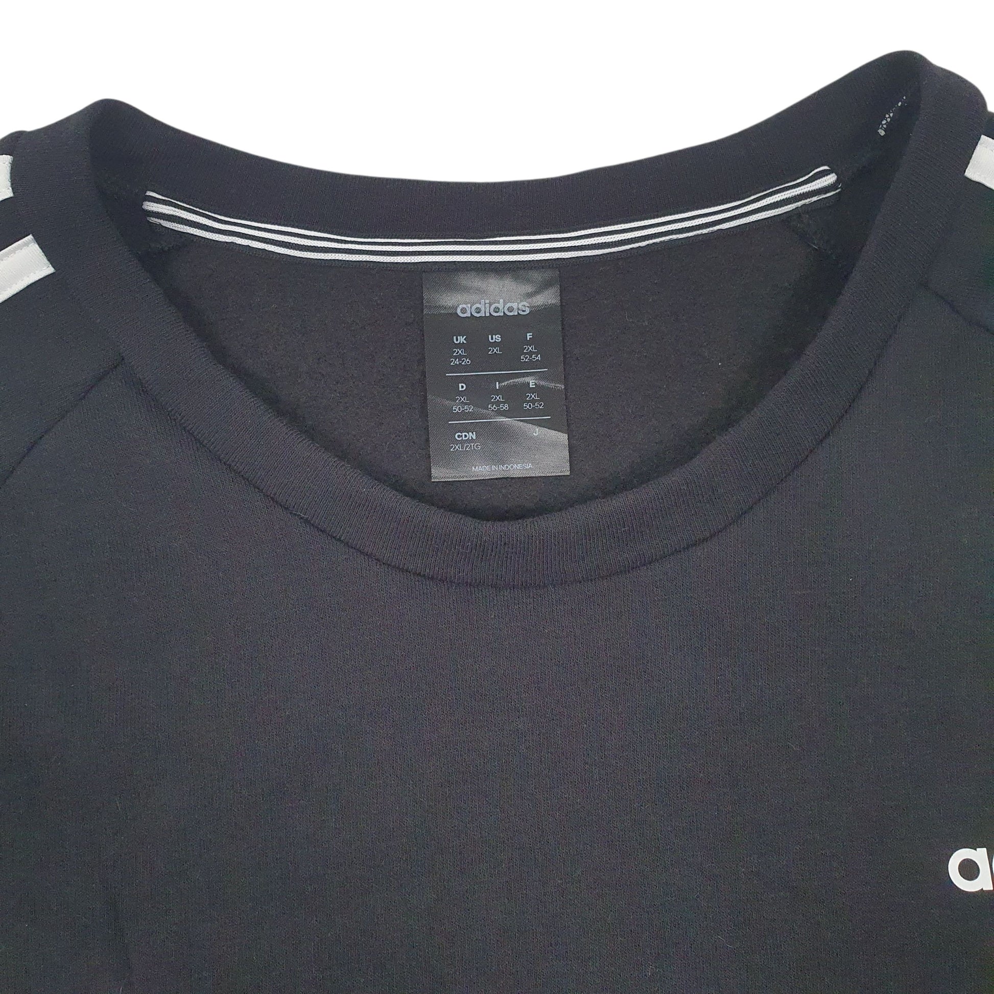 Womens Black Adidas  Crewneck Jumper