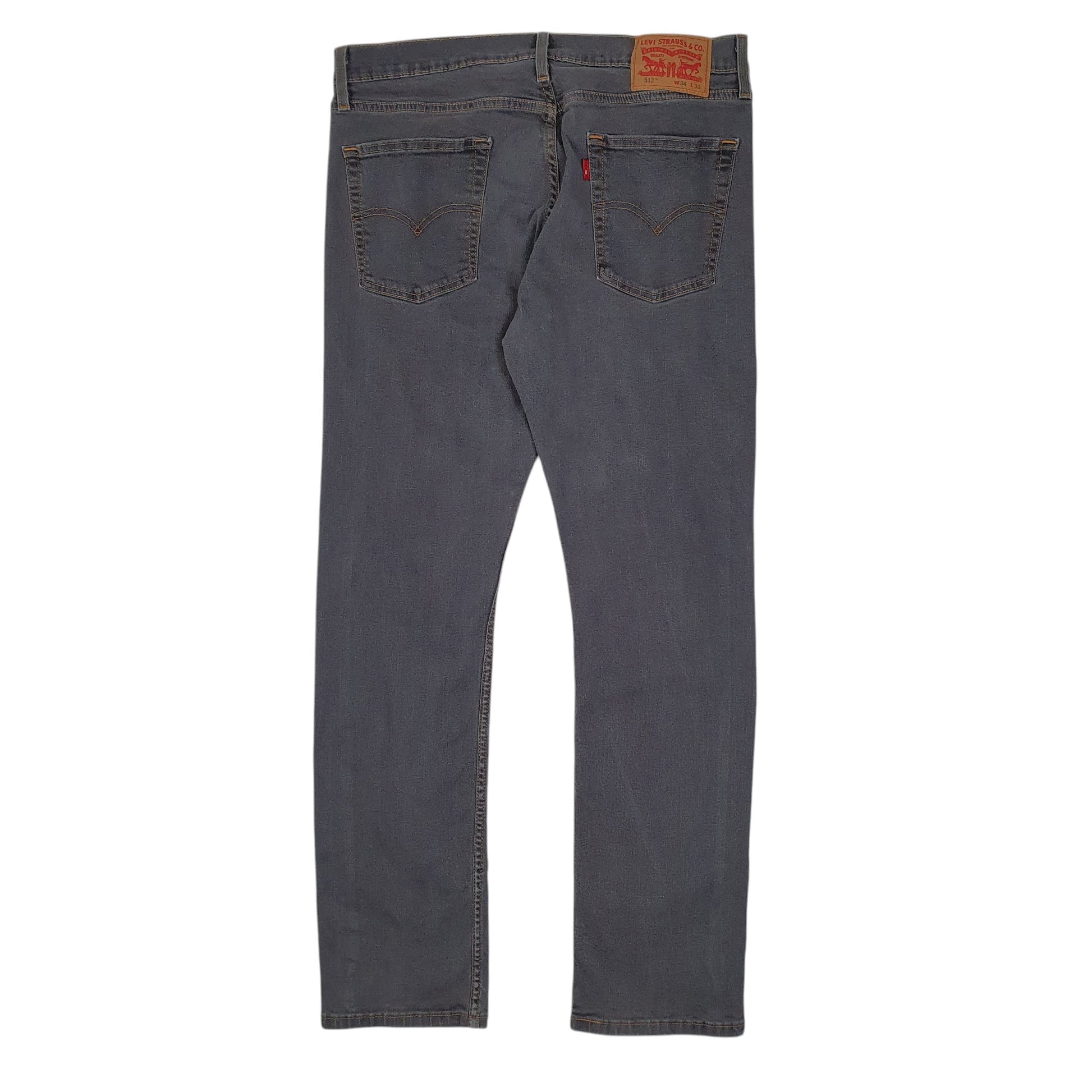 Mens Grey Levis Stretch Crewneck Jeans