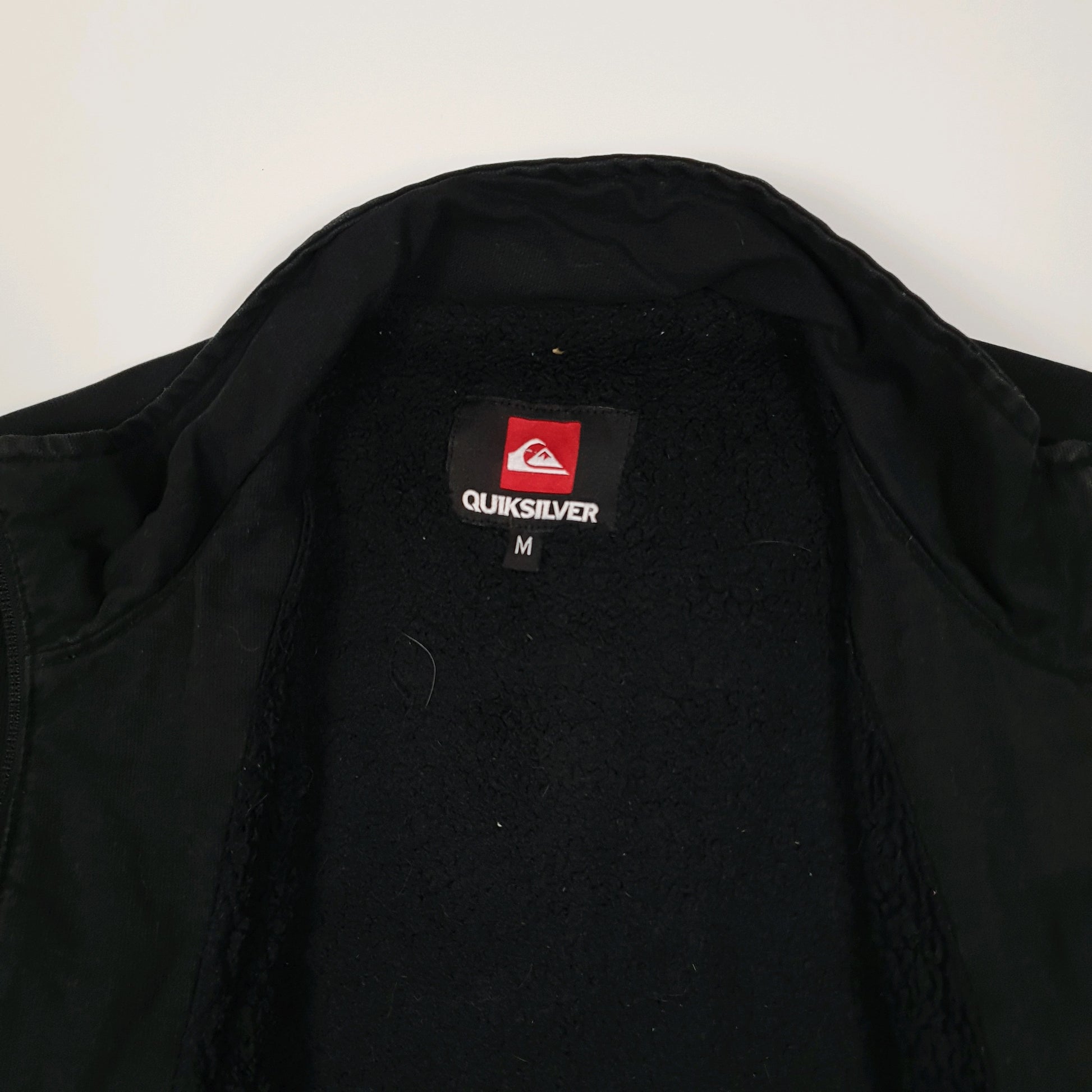 Mens Black Quiksilver Surfing Bomber Canvas Chore  Coat