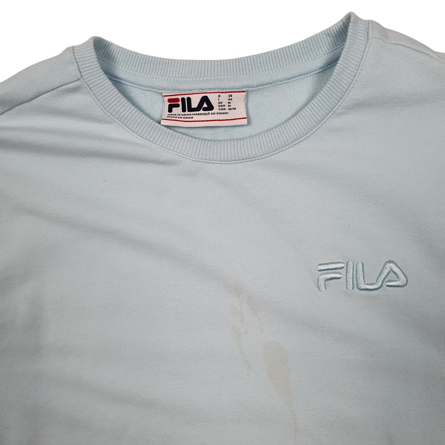 Mens Blue Fila  Crewneck Jumper