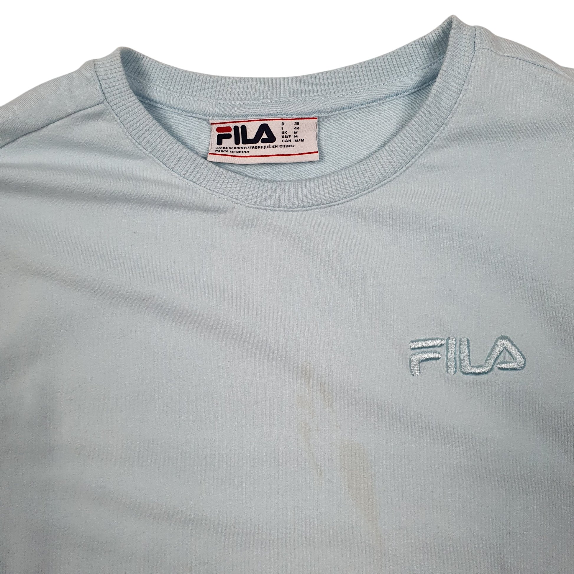 Mens Blue Fila  Crewneck Jumper