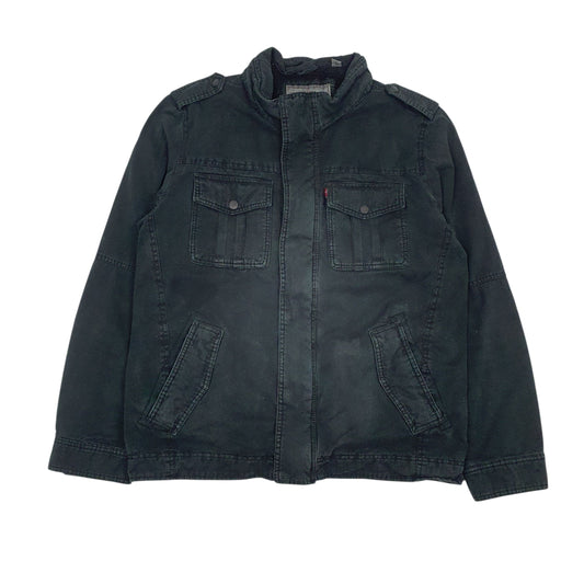 Mens Black Levis Sherpa Lined  Coat