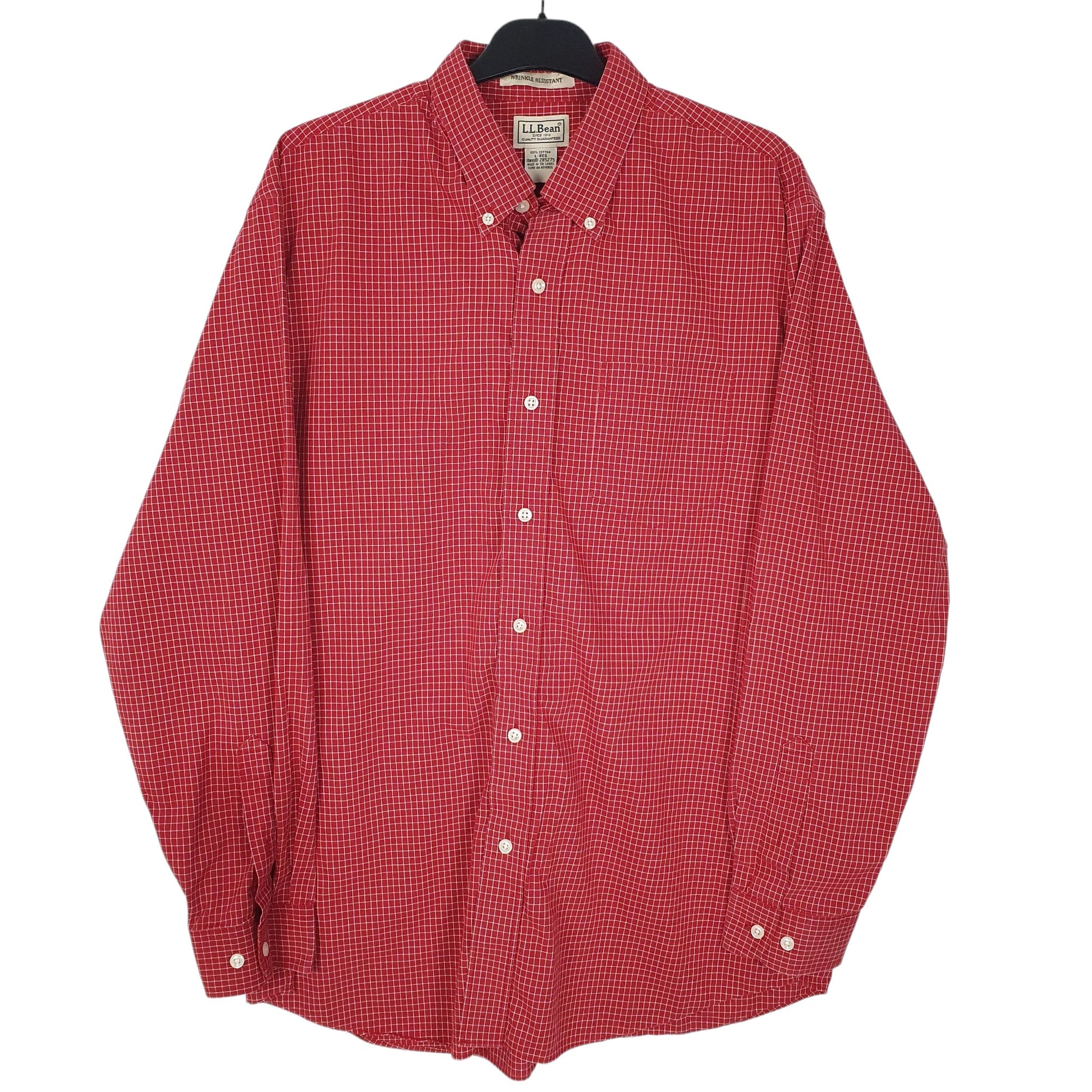 Mens Red L.L.Bean  Long Sleeve Shirt