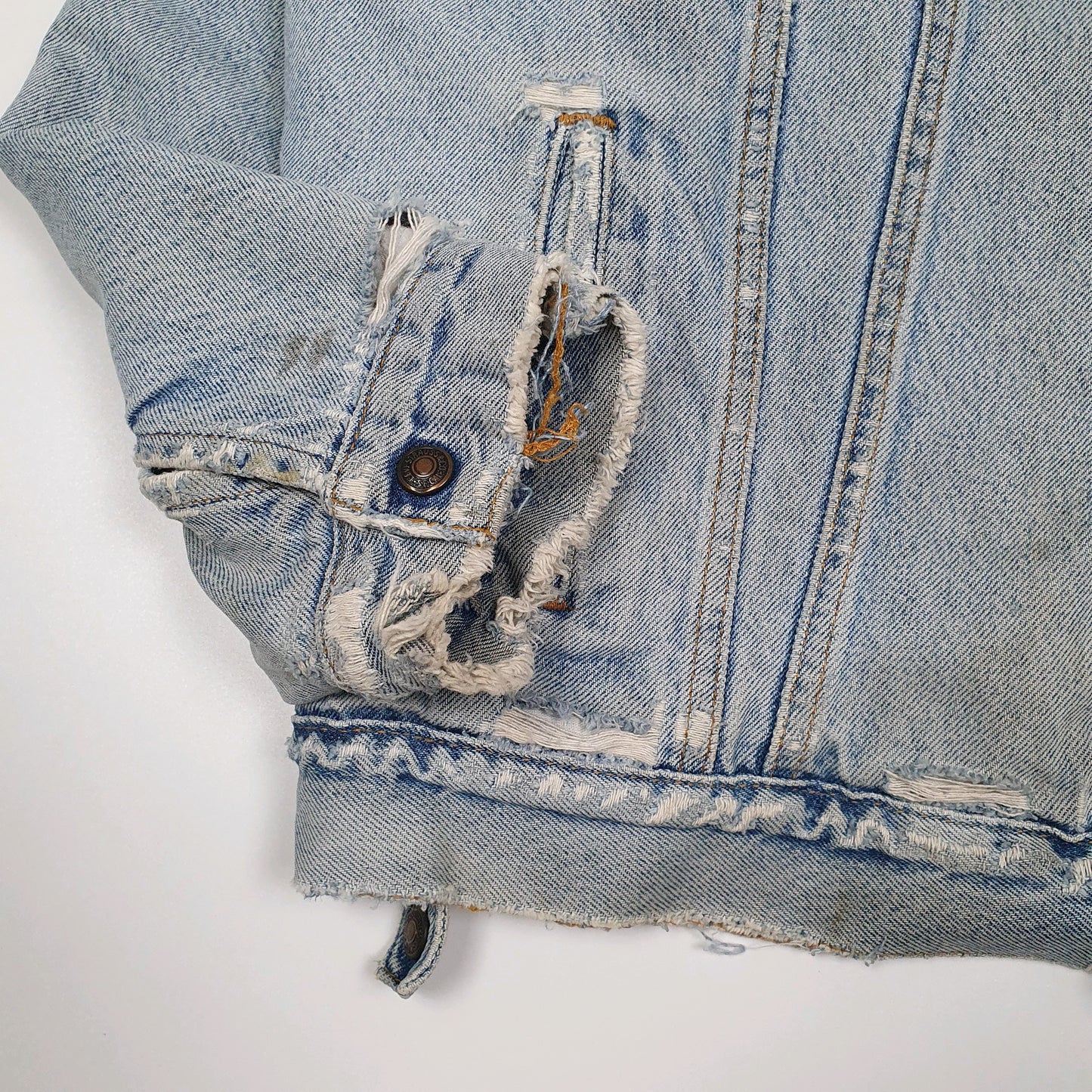 Mens Blue Levis Vintage 90s Sherpa Lined  Coat