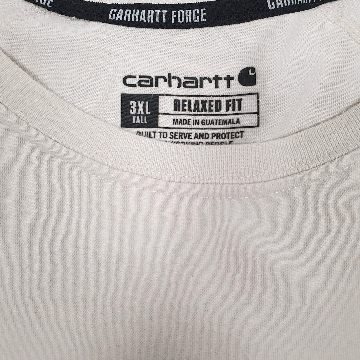 Mens Cream Carhartt   T Shirt