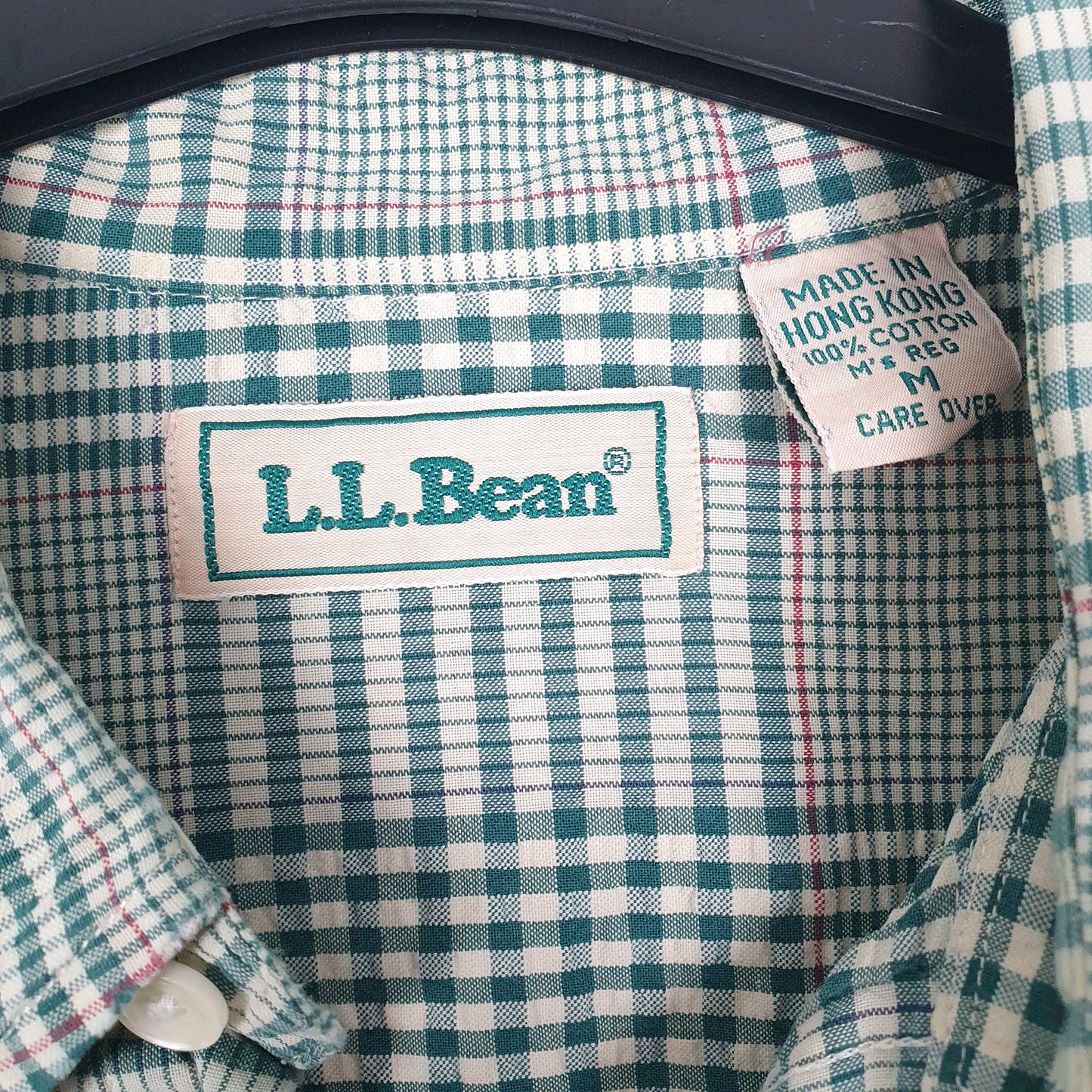 Mens Green L.L.Bean Vintage 90s  Shirt