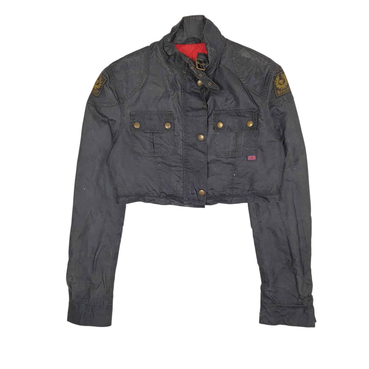 Womens Black Belstaff Cropped Toxic  Coat