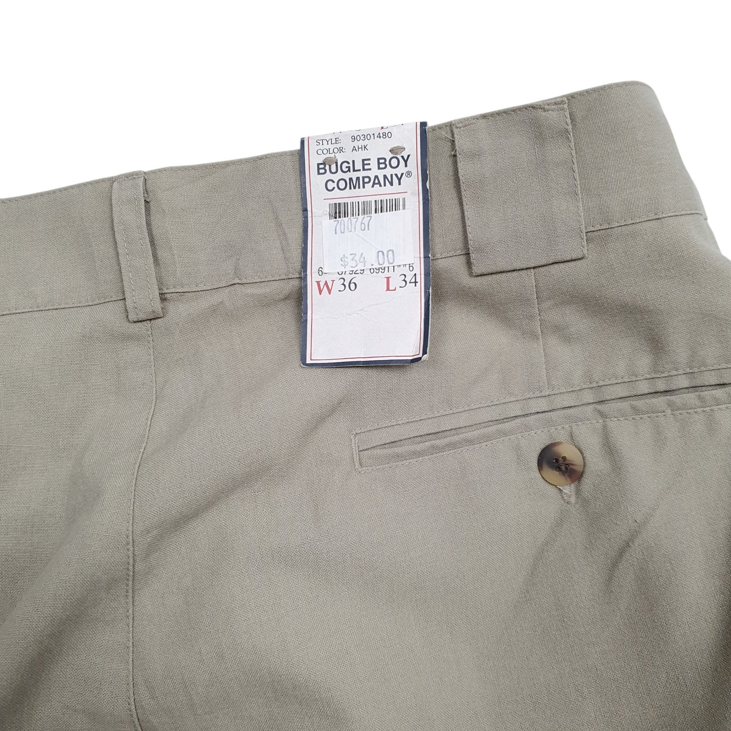 Mens Beige Bugle Boy BNWT Vintage 90s  Trousers